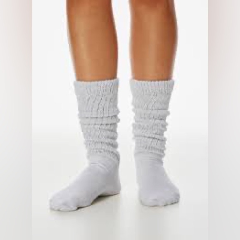 Scrunch Crew Socks - Sunday Best - M/L Heather Cloud White